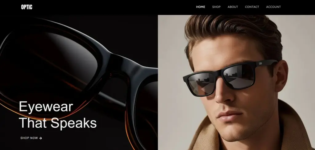 Optical-Store-WordPress-website-template