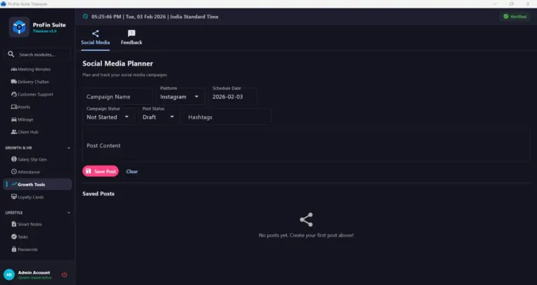 PROFIN SUITE Social Media Manager