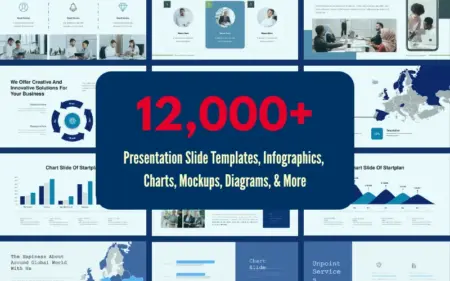 Presentation Slide Templates & Infographics Bundle Feature Image
