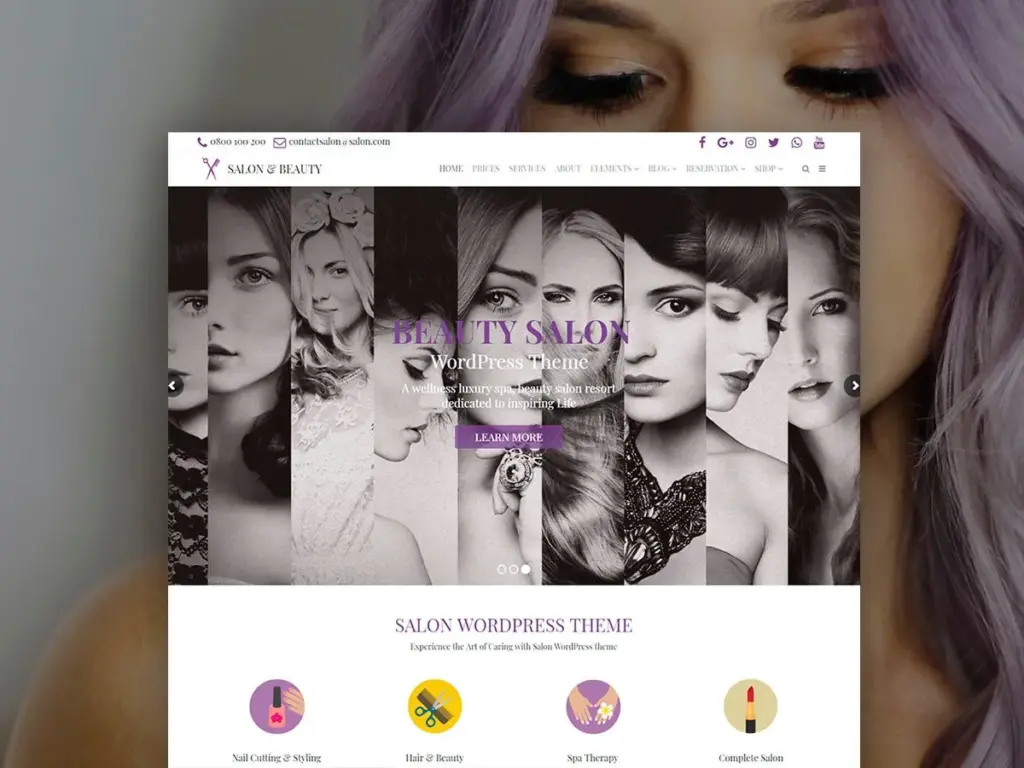 Salon WordPress Theme by Visualmodo
