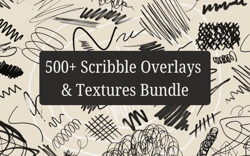 500+ Scribble Overlays & Textures Bundle Feature Image