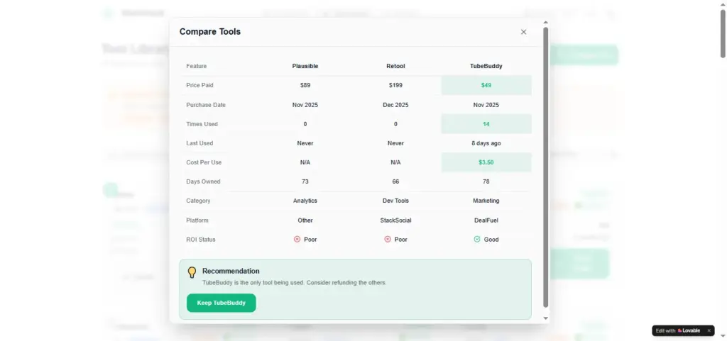 StackVault Tools Comparison