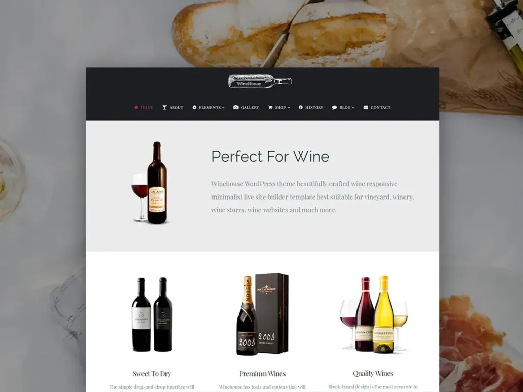 WineHouse WordPress Theme Template by Visualmodo