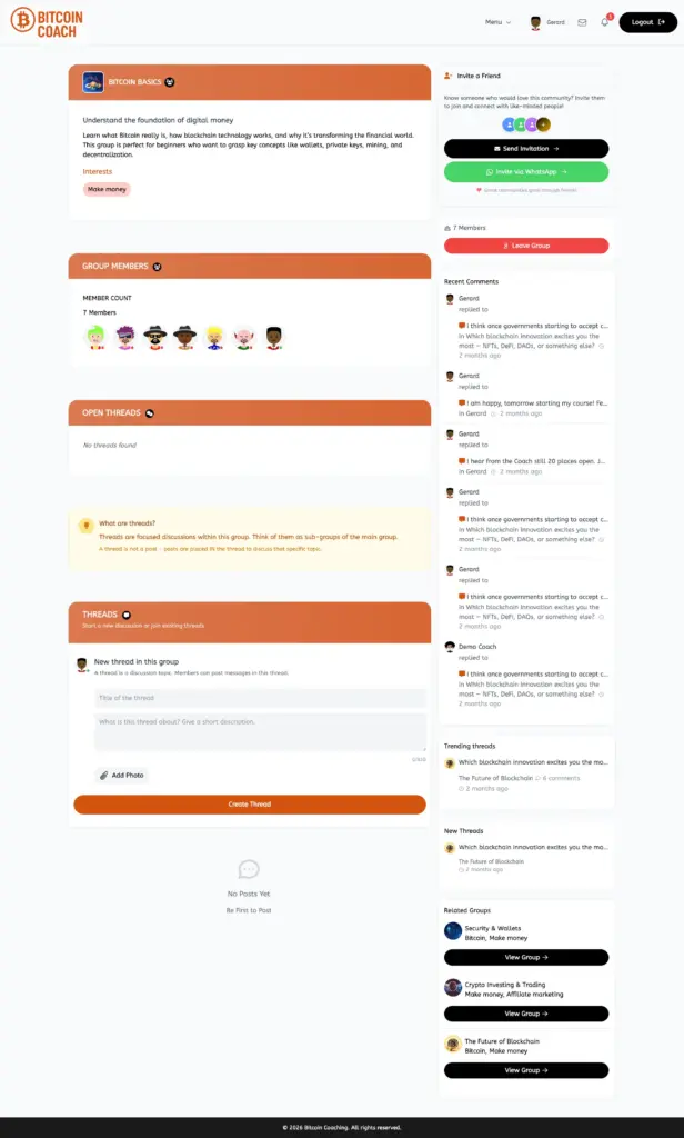 MyCoachingSoftware Group Page