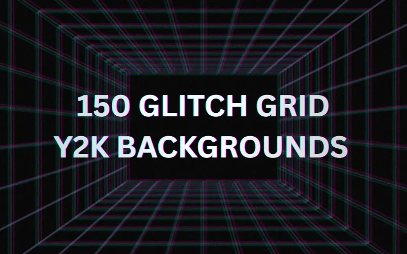 Glitch Grid Y2K Backgrounds Bundle Feature Image