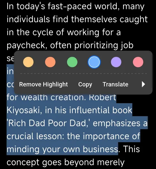LeapAhead text highlight
