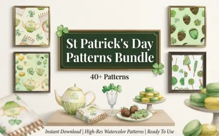 St Patrick's Day Patterns Bundle Feature Image