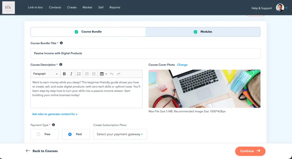 Course Creation with utobo All-in-one Course platform