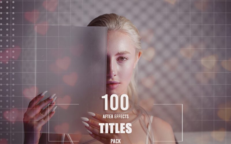 Futuristic woman holds blur glass at her face - video effects