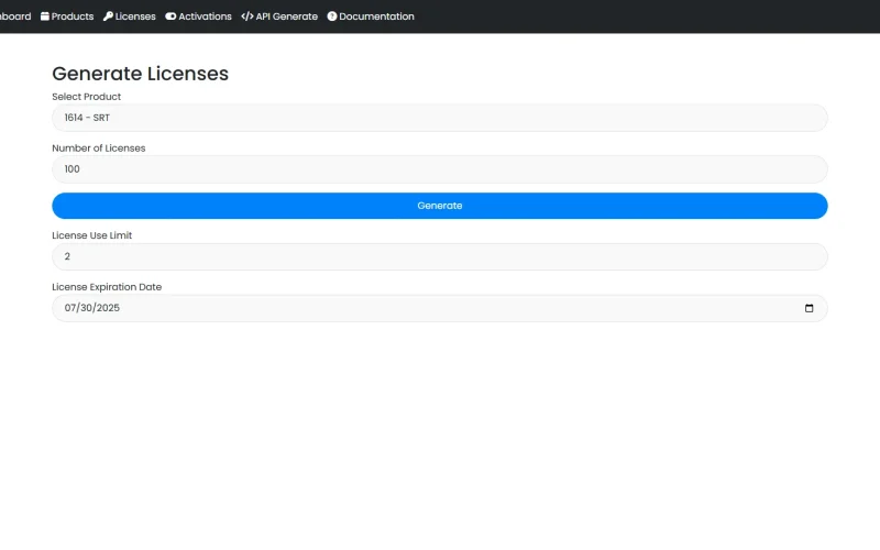 License Key Generation In Verilock Online License Management Software