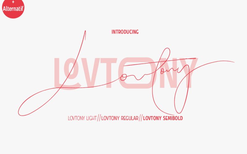 Lovtony Script Font
