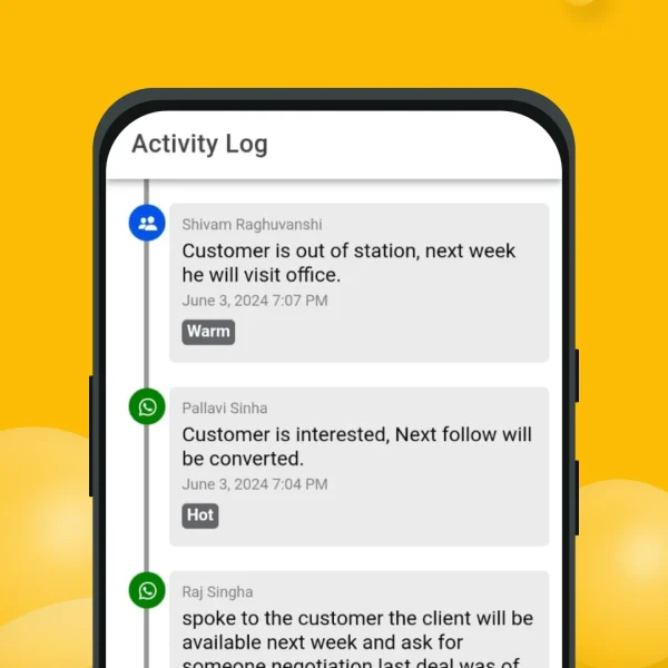 Activity Log Preview Image of SalesABL - Leads Management App